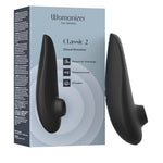Classic 2 black Pleasure Air clitoral stimulator with two stimulator heads by Womanizer