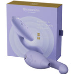 Duo 2 lilac Pleasure Air rabbit vibrator with flexible G-spot arm by Womanizer