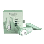 Liberty 2 sage travel Pleasure Air clitoral stimulator with hygienic cover case by Womanizer