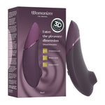 Next 3D Climax Control dark purple Pleasure Air clitoral stimulator with three depth settings by Womanizer