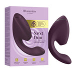 Next Duo dark purple dual stimulator with 3D Pleasure Air and G-spot vibration by Womanizer
