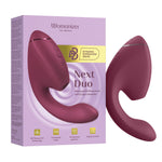 Next Duo dusky pink dual stimulator with 3D Pleasure Air and G-spot vibration by Womanizer