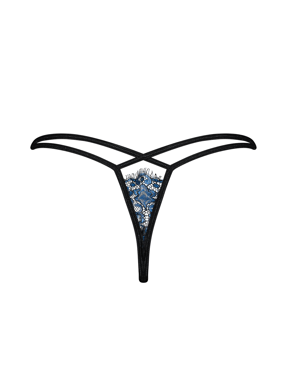 One more view of the Yassmyne blue lace thong