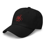 Alternate view of the black Shibari embroidered dad hat