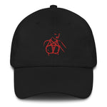 Shibari black embroidered low-profile dad hat by nympho life