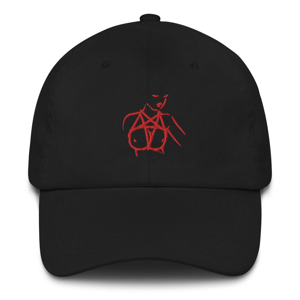Shibari black embroidered low-profile dad hat by nympho life