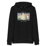 Venus black organic and recycled unisex eco hoodie by nympho life