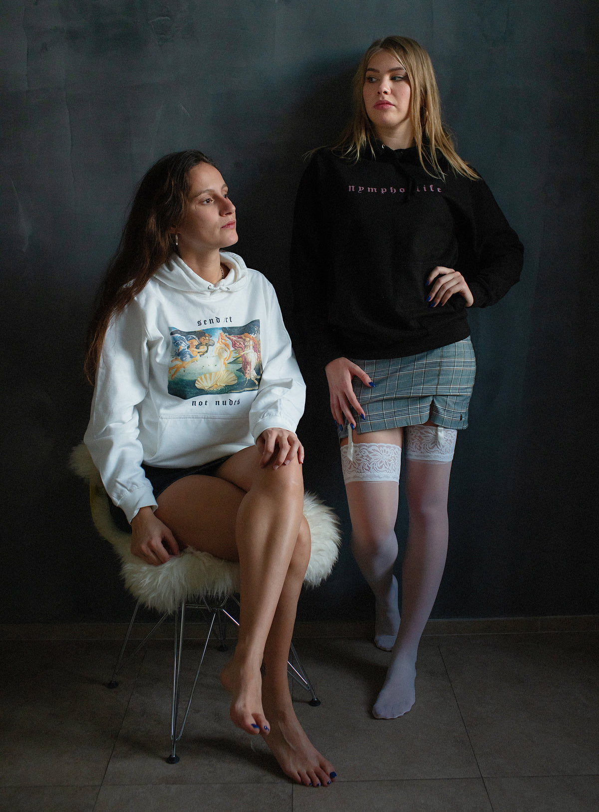 Alternate view of the unisex logo eco hoodie